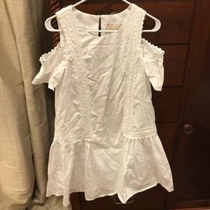 Moon river off the shoulder white dress